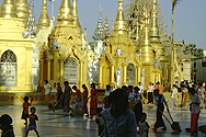 Cleaning the Shwedagon Paya in Rangoon