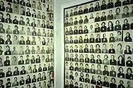 Photos of victims of the Pol Pot regime in the Tuol Sleng Museum