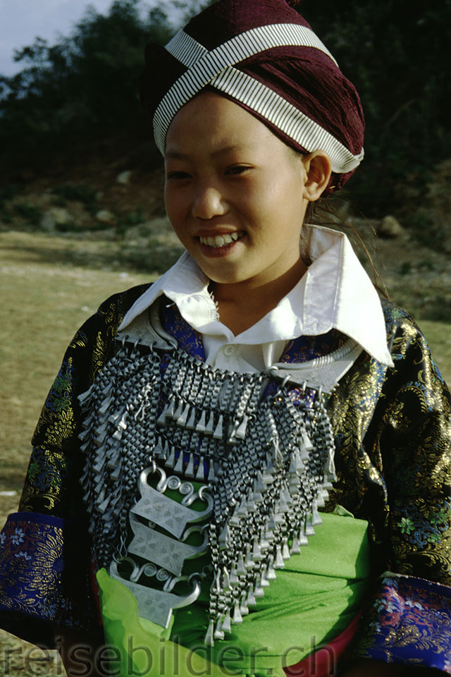 Hmong girl in traditional dress