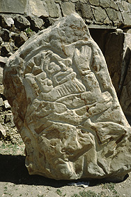 Stone carving at the ruins of Monte Albán