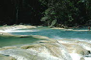 Beautiful river in Agua Azul near Palenque