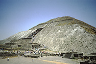 The Pyramid of the Sun (63 meters high) in Teotihuacán