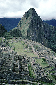View over Machu Picchu with Huayna Picchu