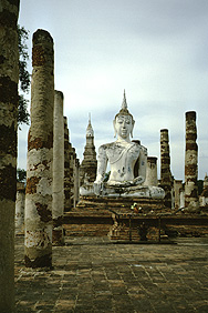 Buddha statue in the site of Old Sukothai