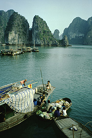 In the Halong Bay in North Vietnam