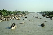 River traffic near Can Tho in the Mekong Delta